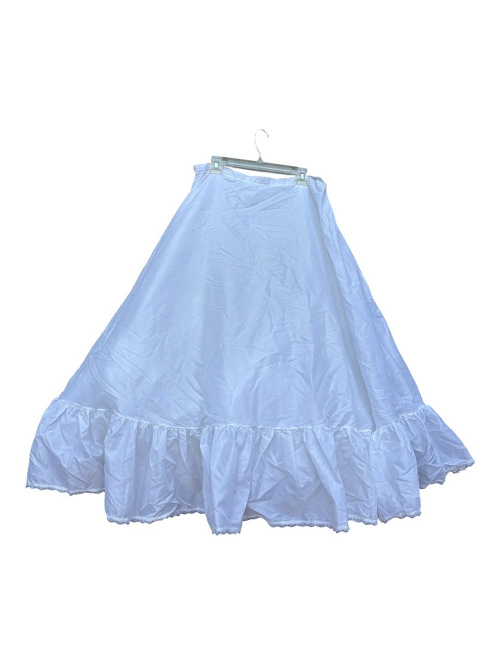 80s Wedding Gown White Slip ruffled